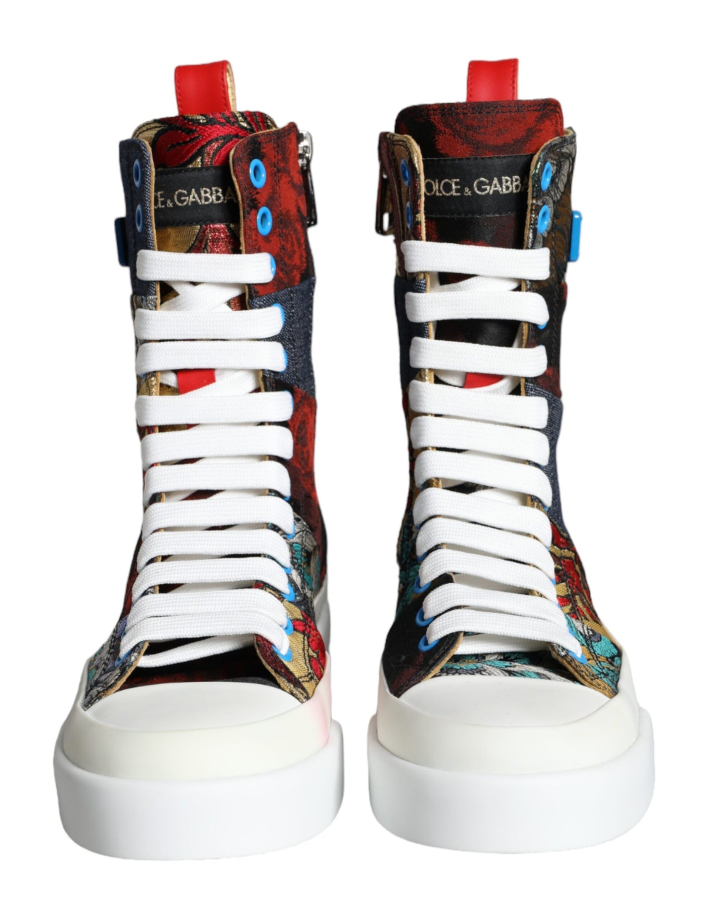 Zapatillas altas con logo de patchwork multicolor