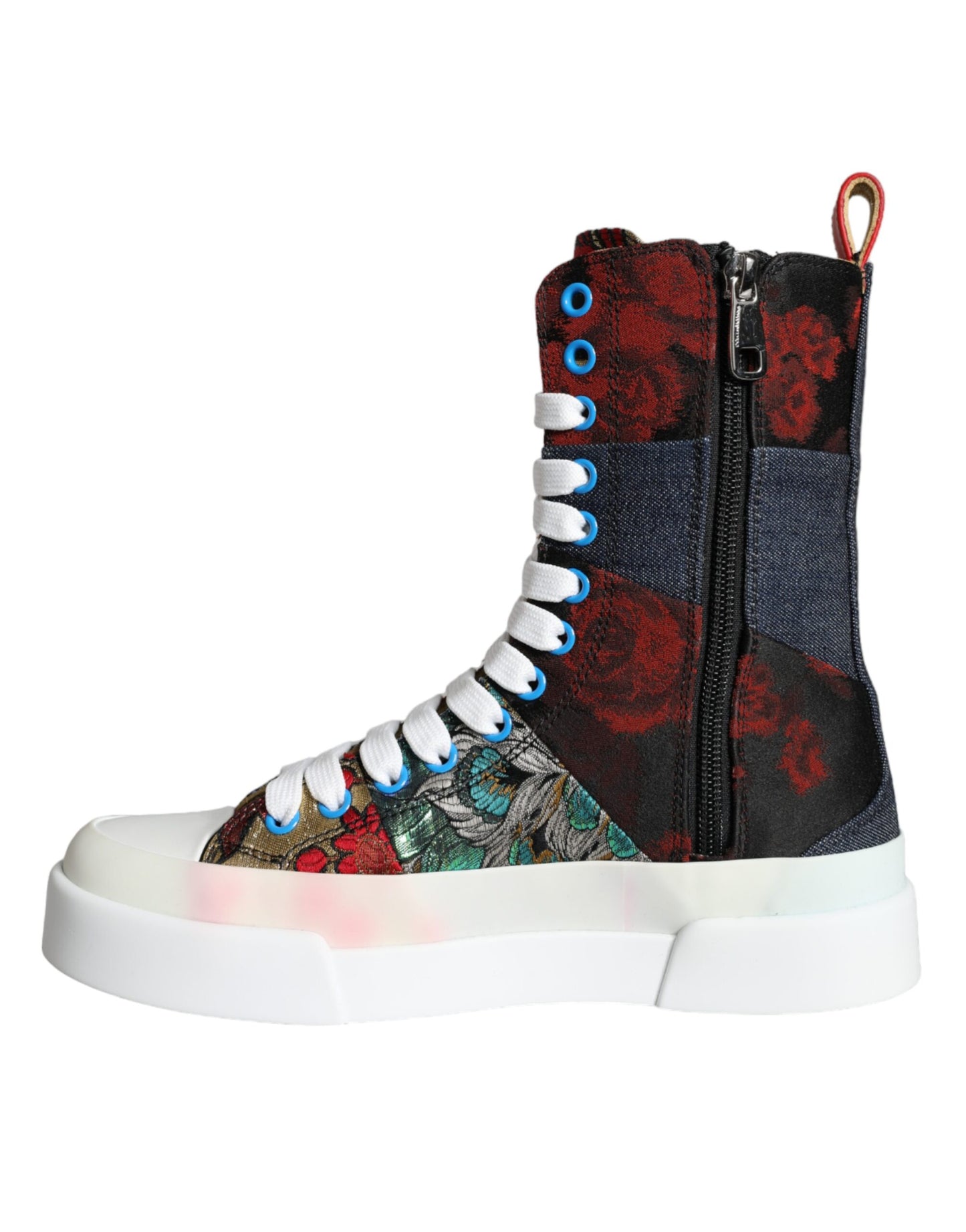 Zapatillas altas con logo de patchwork multicolor