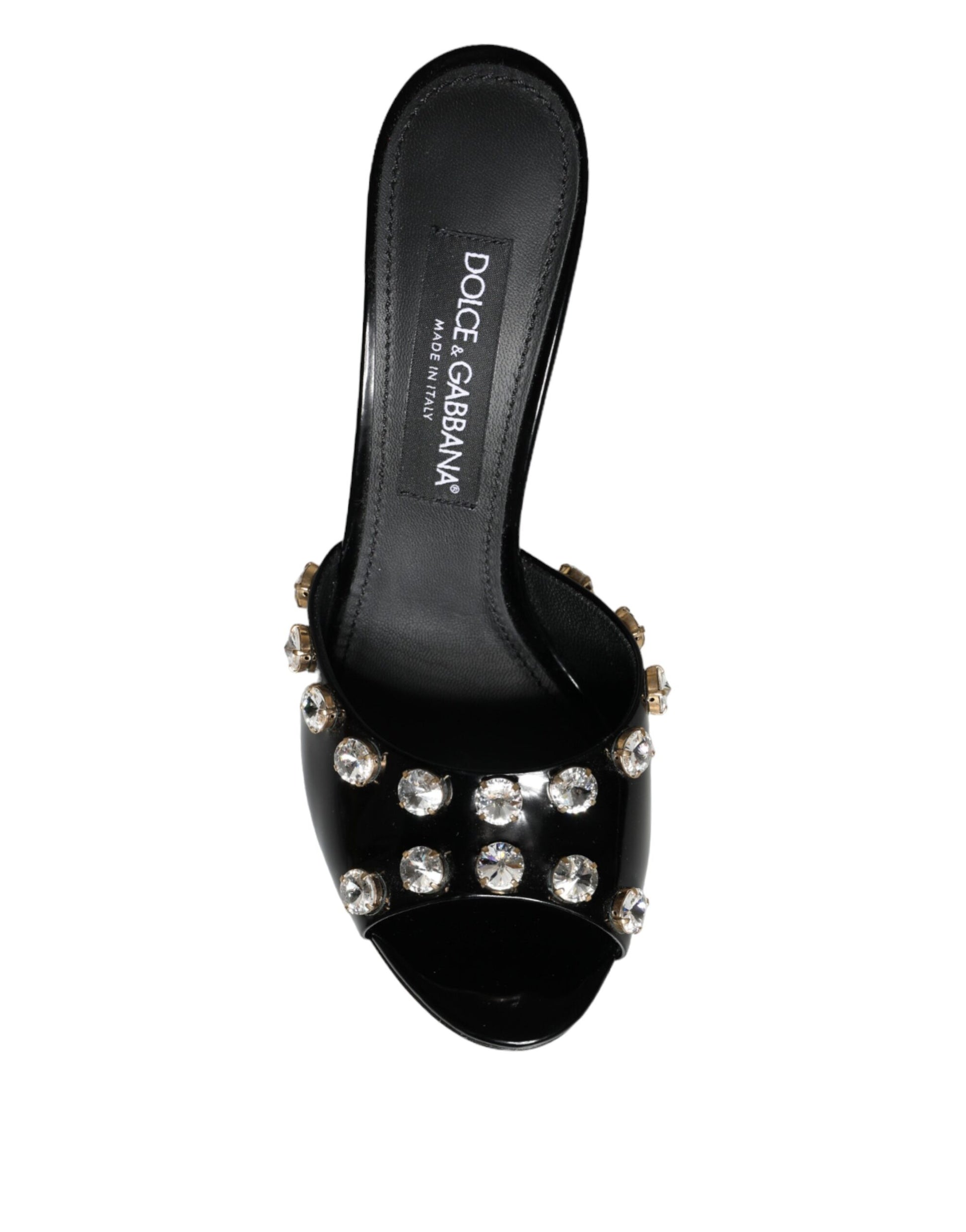 Sandalias Keira con tacones de cristal negros