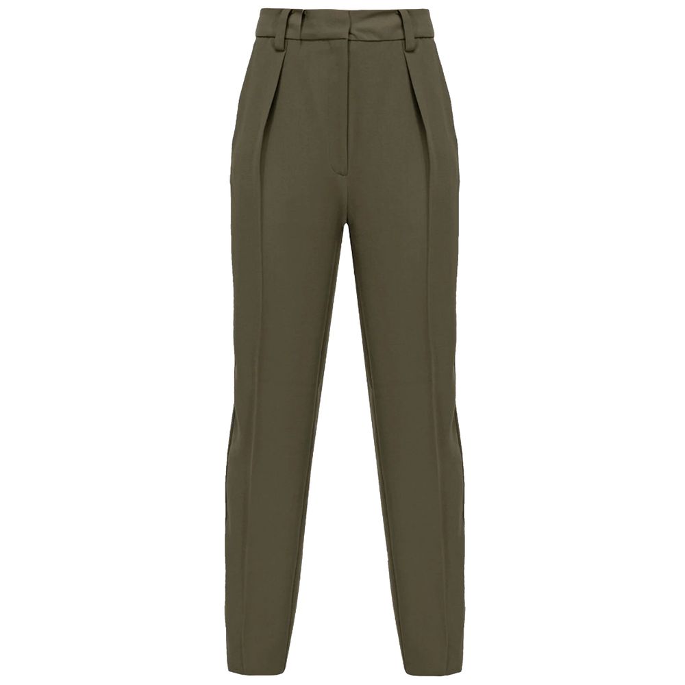 Green Polyester Jeans & Pant