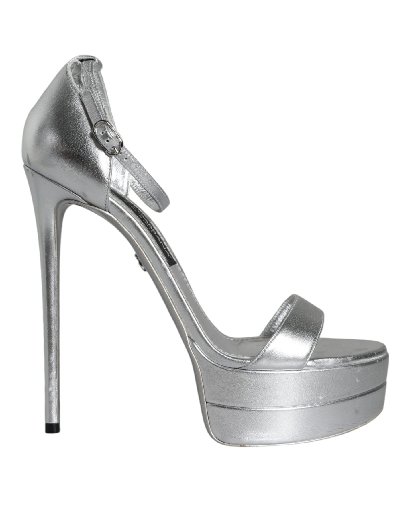 Silber KEIRA Heels Knöchelriemen Sandalen Schuhe