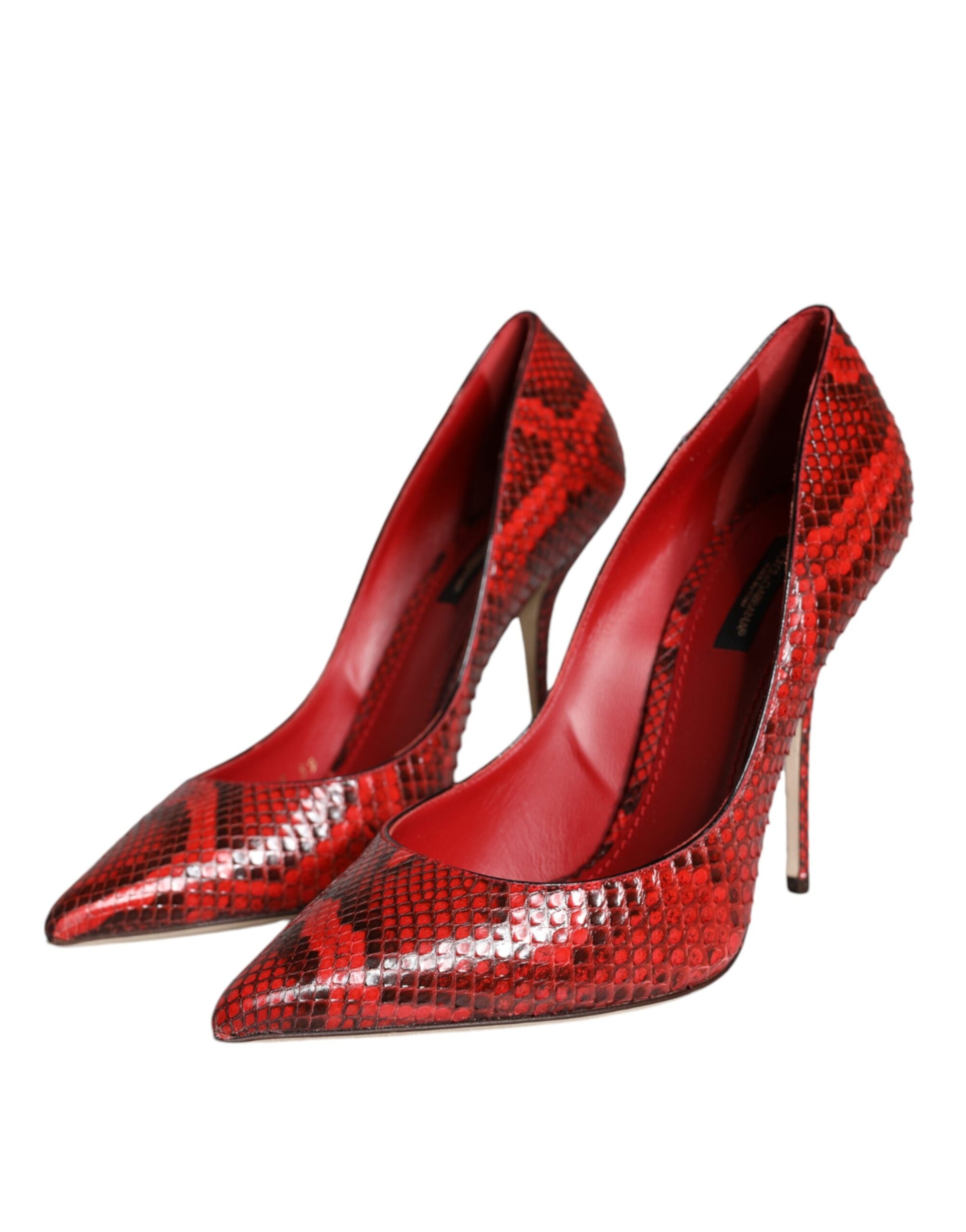 Rote Leder Stiletto High Heels Pumps Schuhe