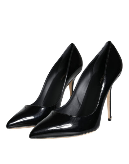 Black Patent Leather Bellucci Pumps Heels Shoes