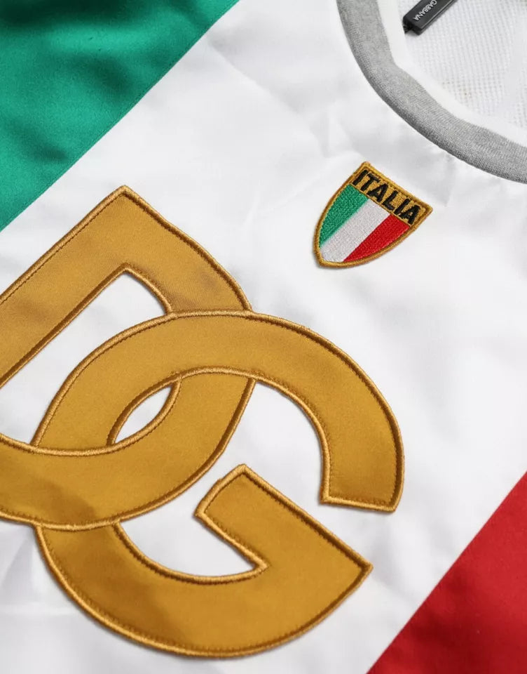 Camiseta sin mangas de baloncesto con bandera italiana en color blanco y verde