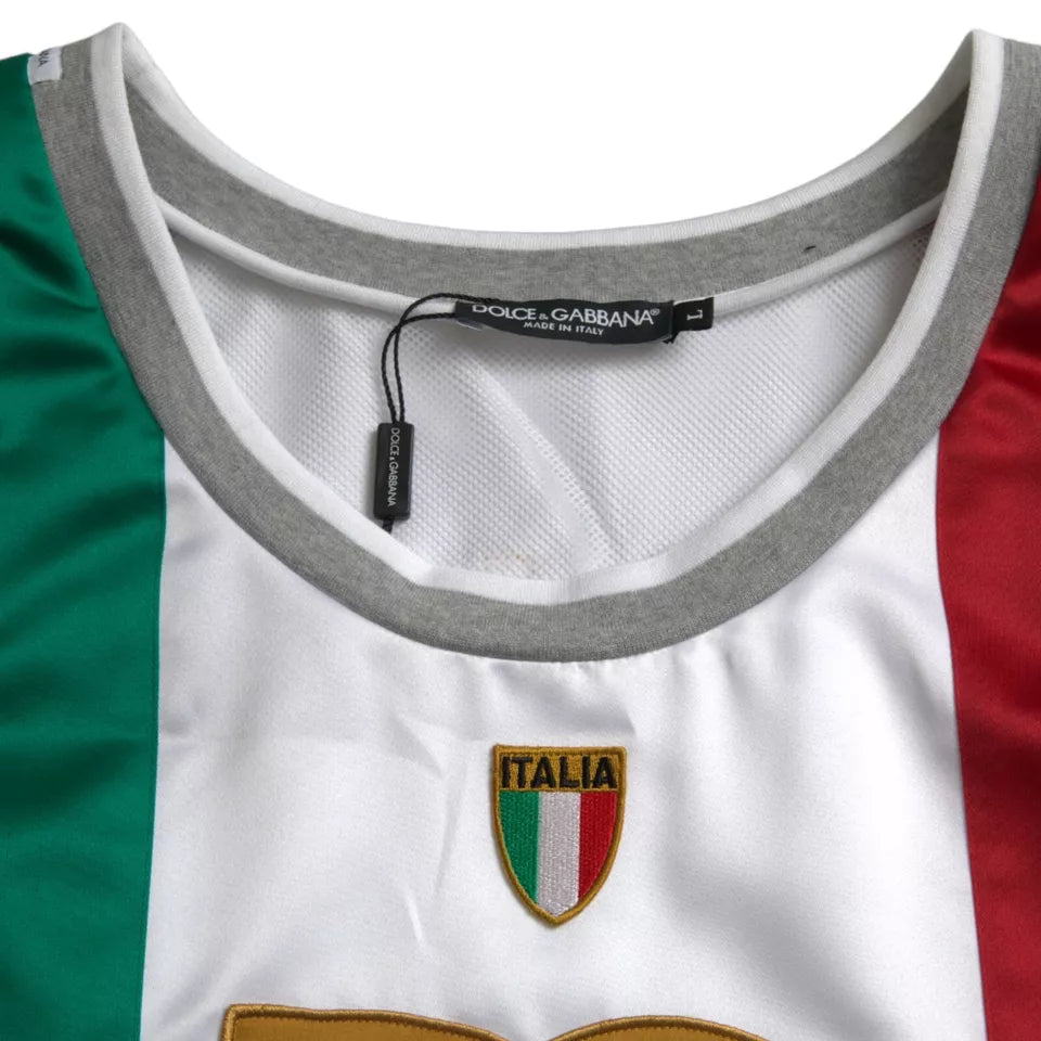 Camiseta sin mangas de baloncesto con bandera italiana en color blanco y verde