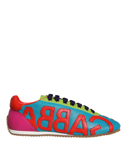 Multicolor Leather Logo Casual Sneakers Shoes