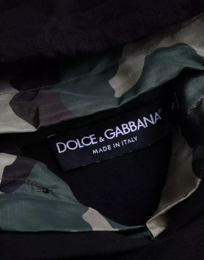 Schwarzer Camouflage Kapuzenpullover