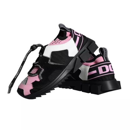 Black Pink Mesh Sorrento Trekking Sneakers Shoes