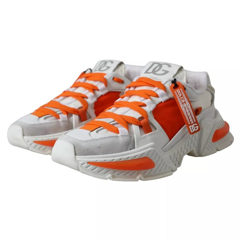 Zapatillas deportivas bajas Airmaster de color blanco y naranja