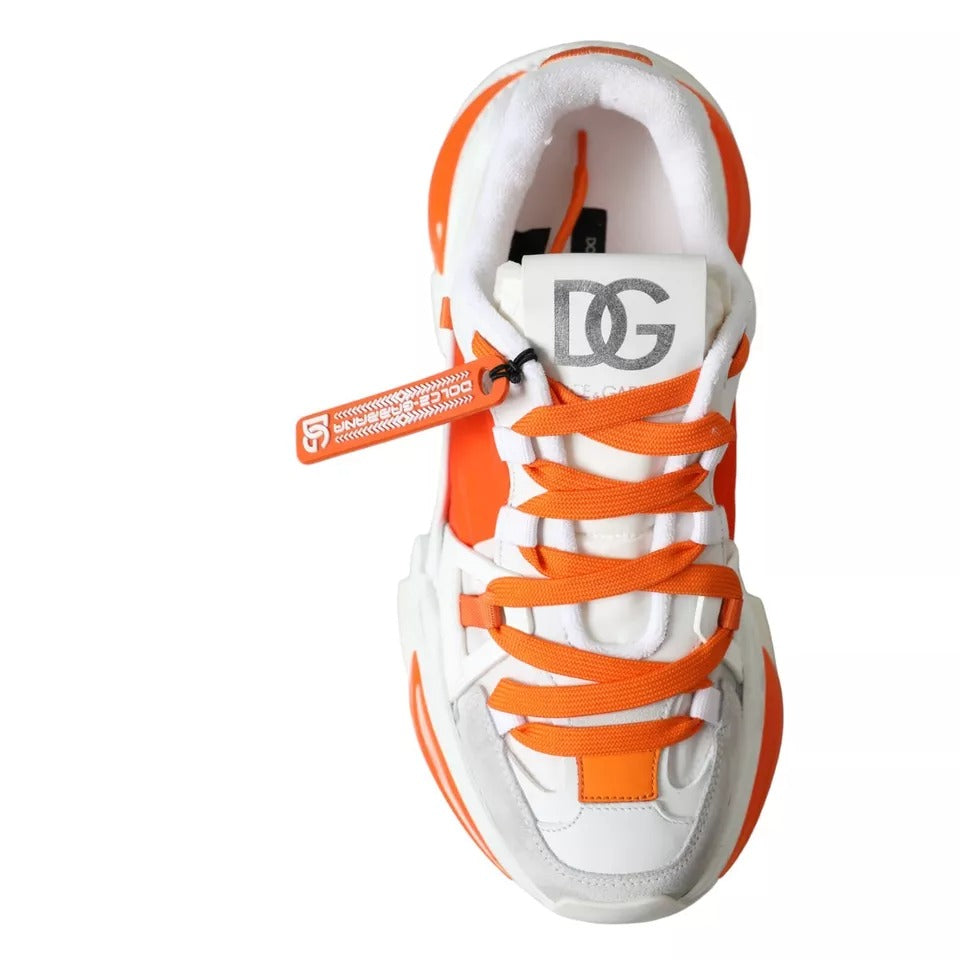 Zapatillas deportivas bajas Airmaster de color blanco y naranja