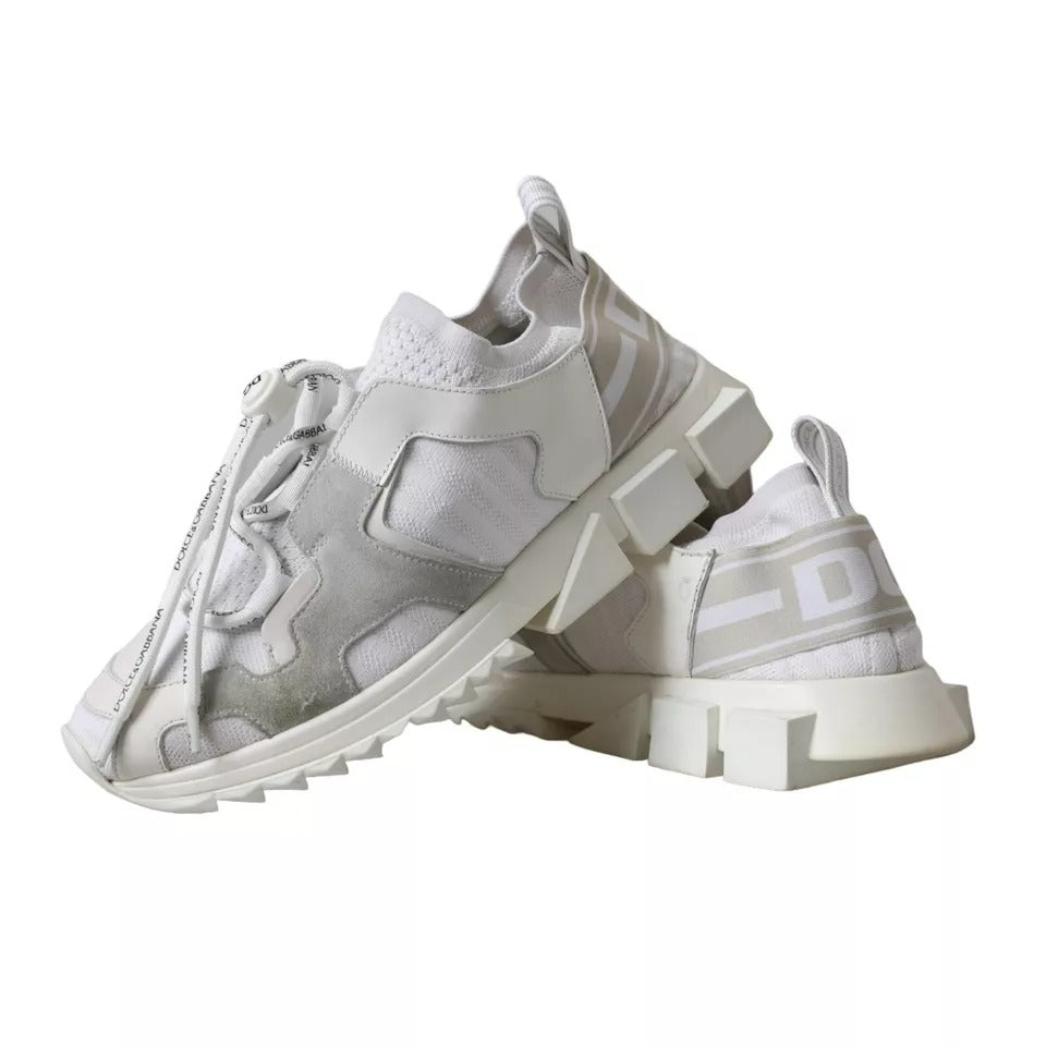 White Mesh Sorrento Trekking Sneakers Shoes