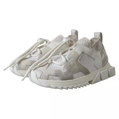 White Mesh Sorrento Trekking Sneakers Shoes