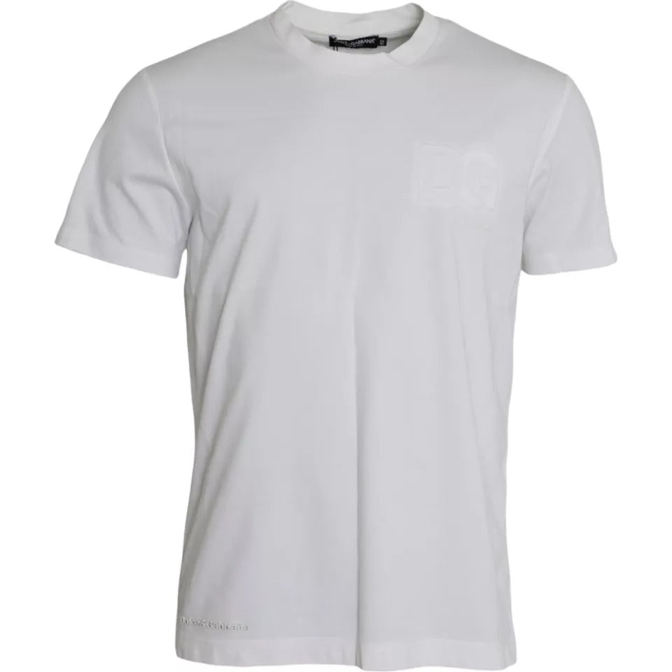 Camiseta de manga corta con cuello redondo y logotipo blanco