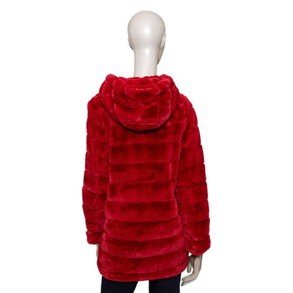 Rote Polyester Damenjacke