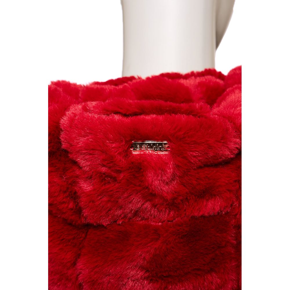 Rote Polyester Damenjacke