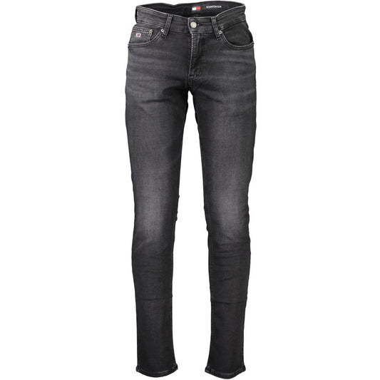 Black Cotton Jeans & Pant