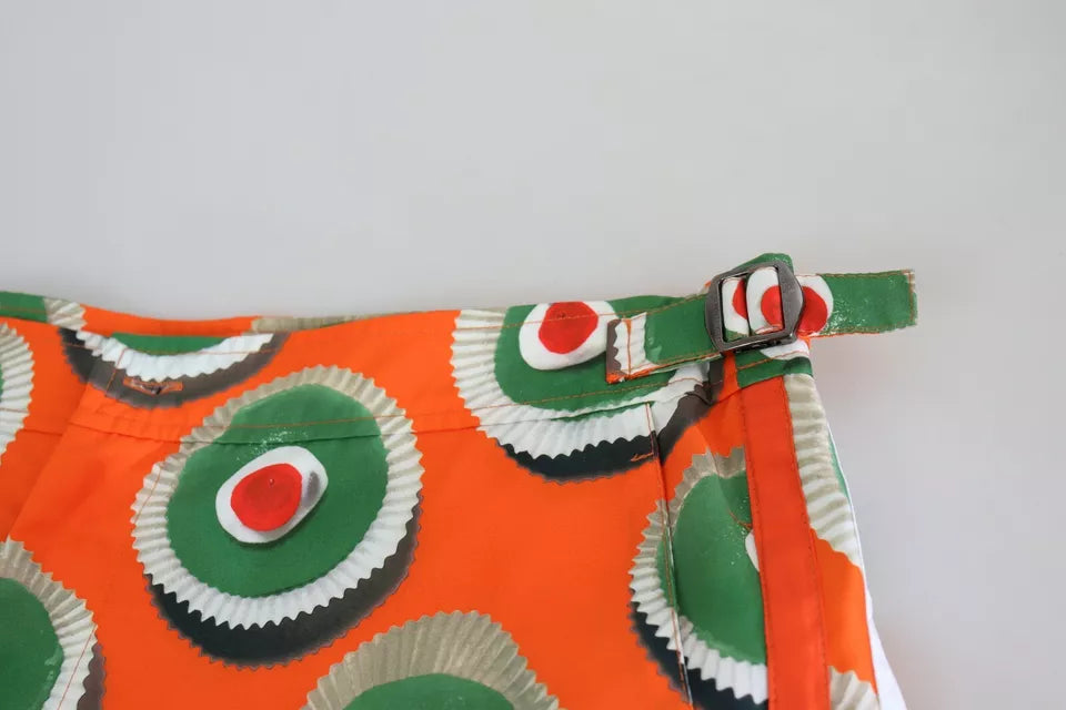 Orange Cupcake Beachwear Shorts Swimwear