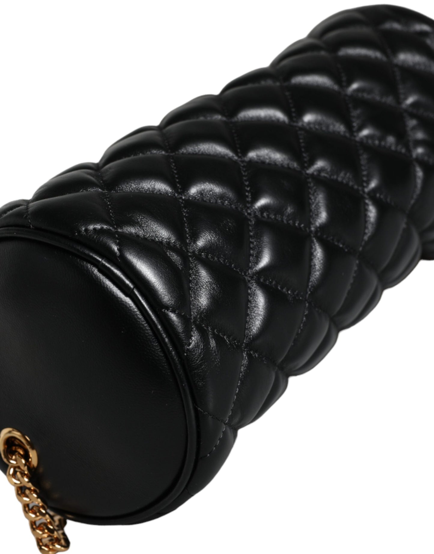 Black Mini Quilted Lambskin Leather Crossbody Sling Bag