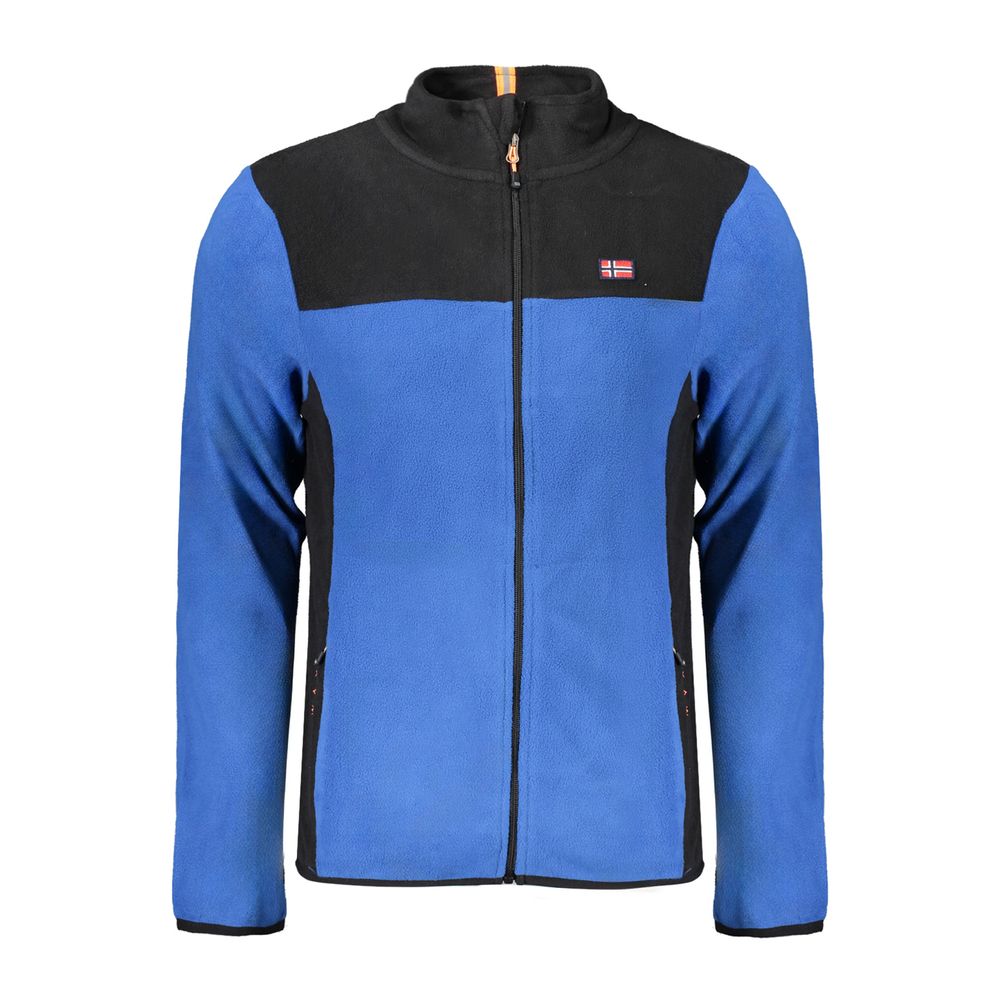 Blue Polyester Men Sweater