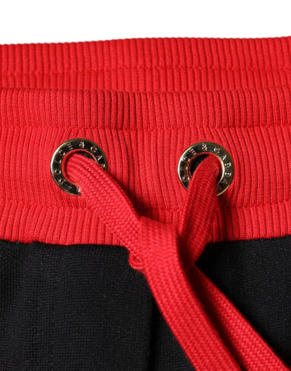 Pantalones deportivos de cintura media con estampado de cerezas rojas y negras