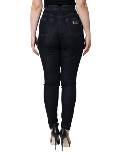 Black GRACE High Waist Skinny Denim Jeans