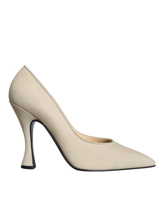 Beige Wildleder High Heels Pumps Schuhe