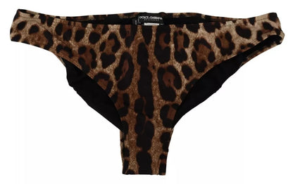 Brown Leopard Print Swimsuit Swimwear Bikini Bottom