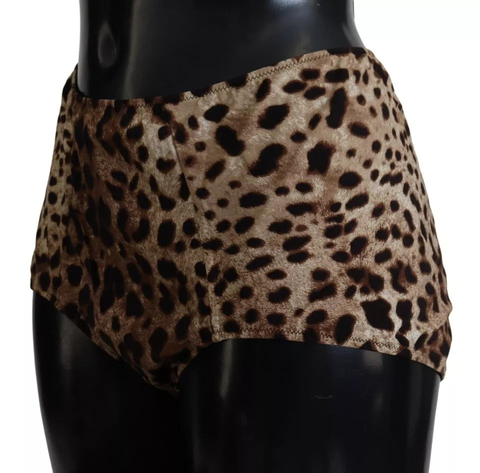 Traje de baño con estampado de leopardo marrón Traje de baño Bikini inferior