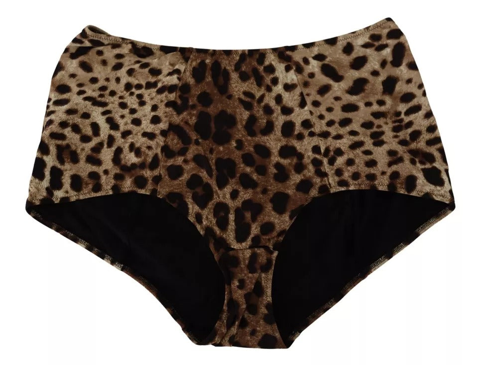 Traje de baño con estampado de leopardo marrón Traje de baño Bikini inferior