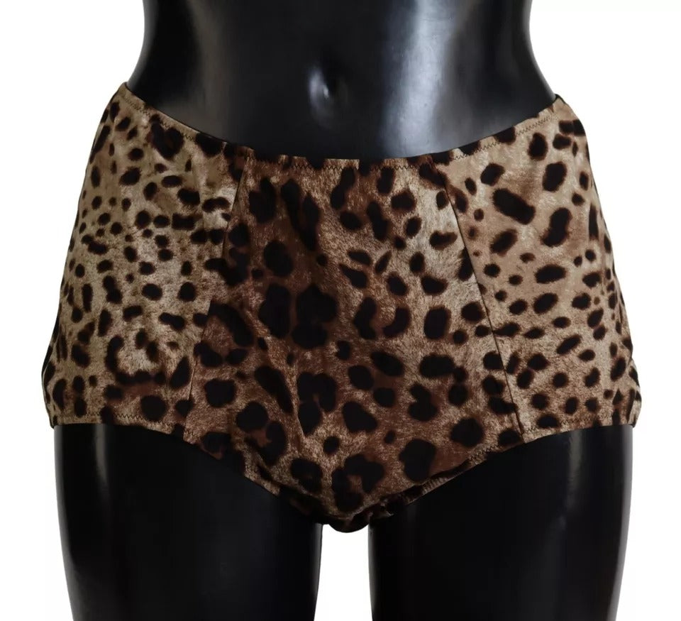 Traje de baño con estampado de leopardo marrón Traje de baño Bikini inferior