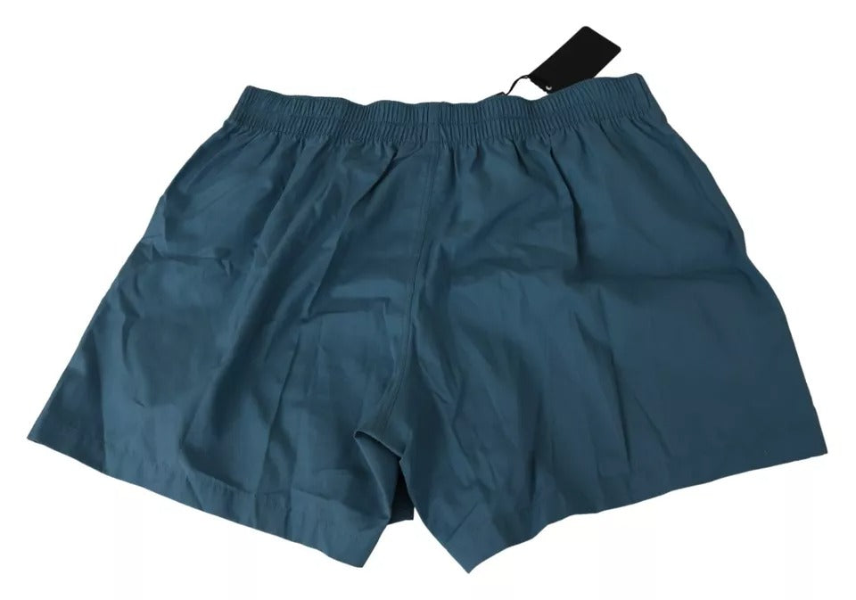 Blaue Boxershorts aus Baumwolle in regulärer Passform