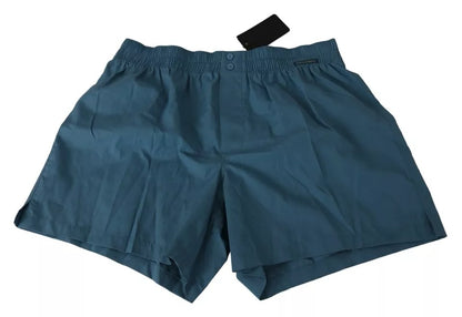 Blaue Boxershorts aus Baumwolle in regulärer Passform