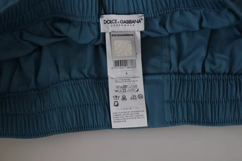 Blaue Boxershorts aus Baumwolle in regulärer Passform