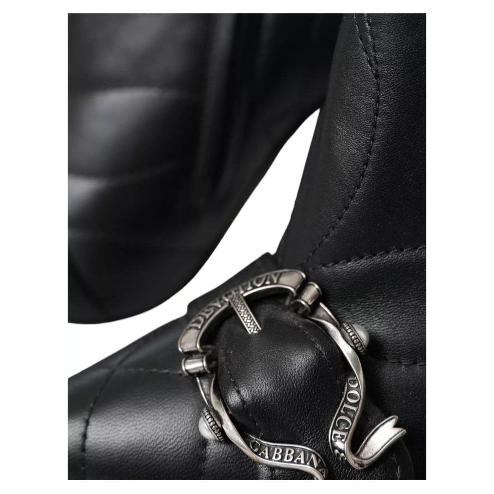 Black Leather Di Lambskin Boot