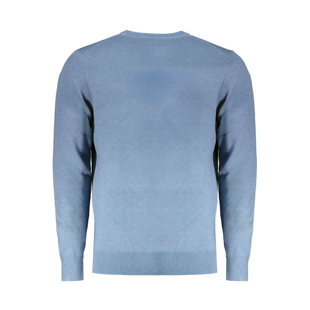 Light Blue Wool Men Sweater