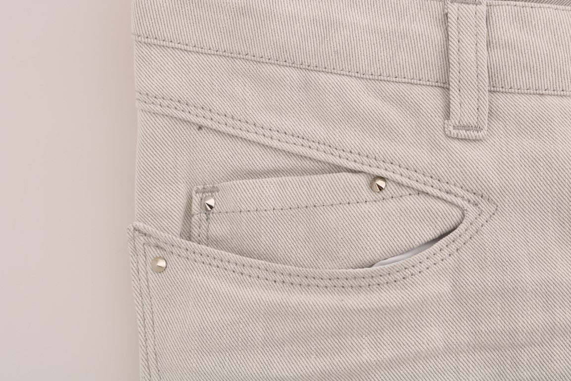 Schicke weiße Slim-Fit Stretch-Jeans