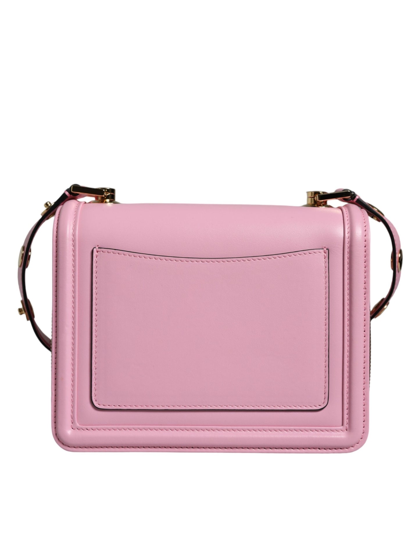 Baby Pink LOLA Leather Studded Crossbody Strap Bag