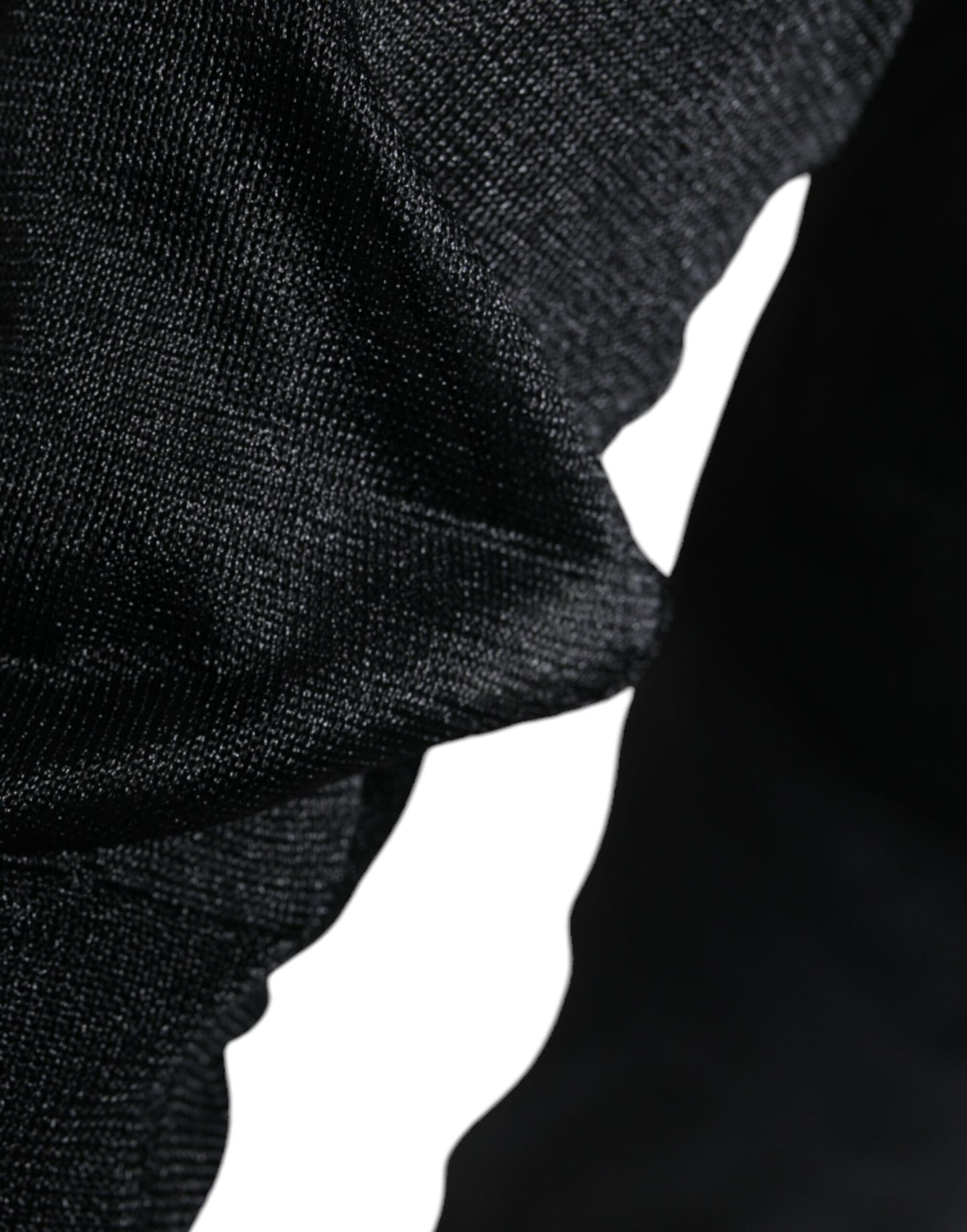 Schwarzer Polyester-Pullover