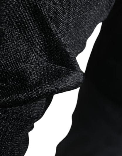 Schwarzer Polyester-Pullover