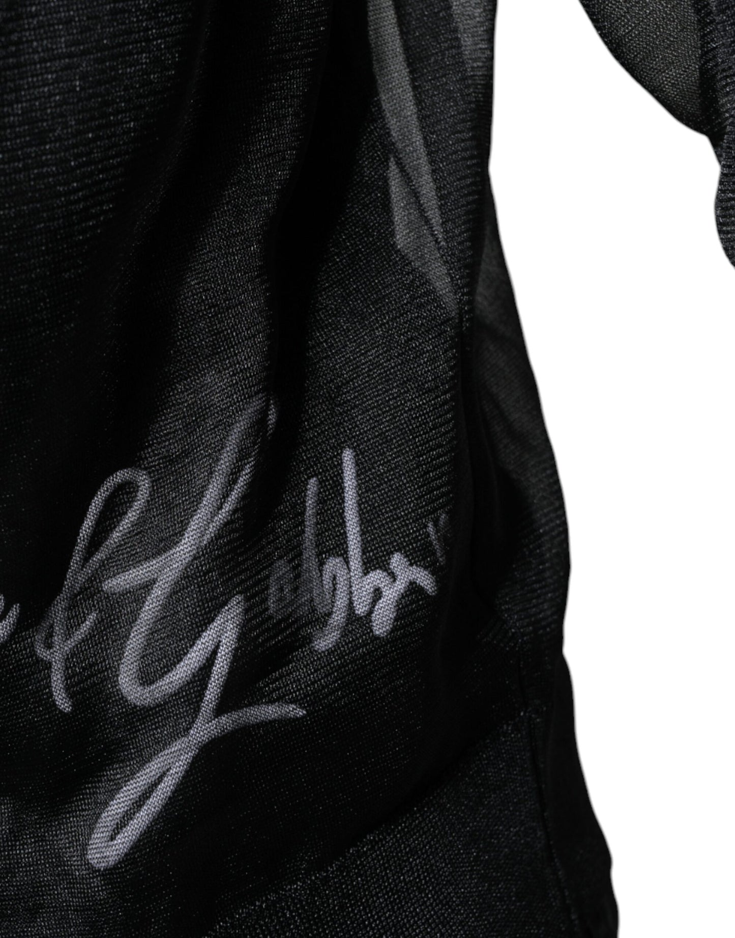 Schwarzer Polyester-Pullover