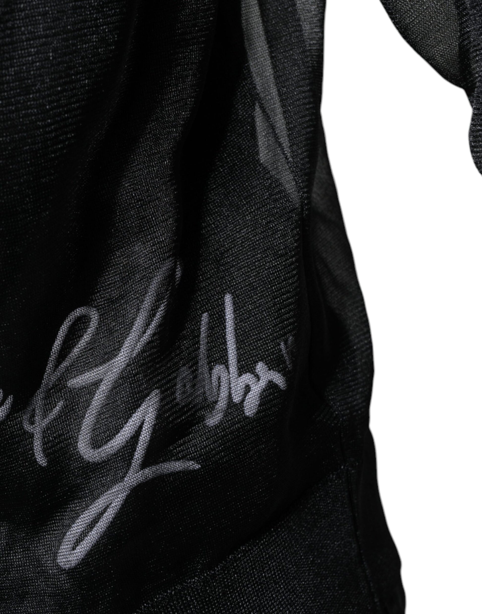 Schwarzer Polyester-Pullover