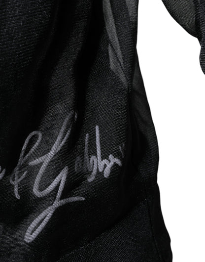 Schwarzer Polyester-Pullover