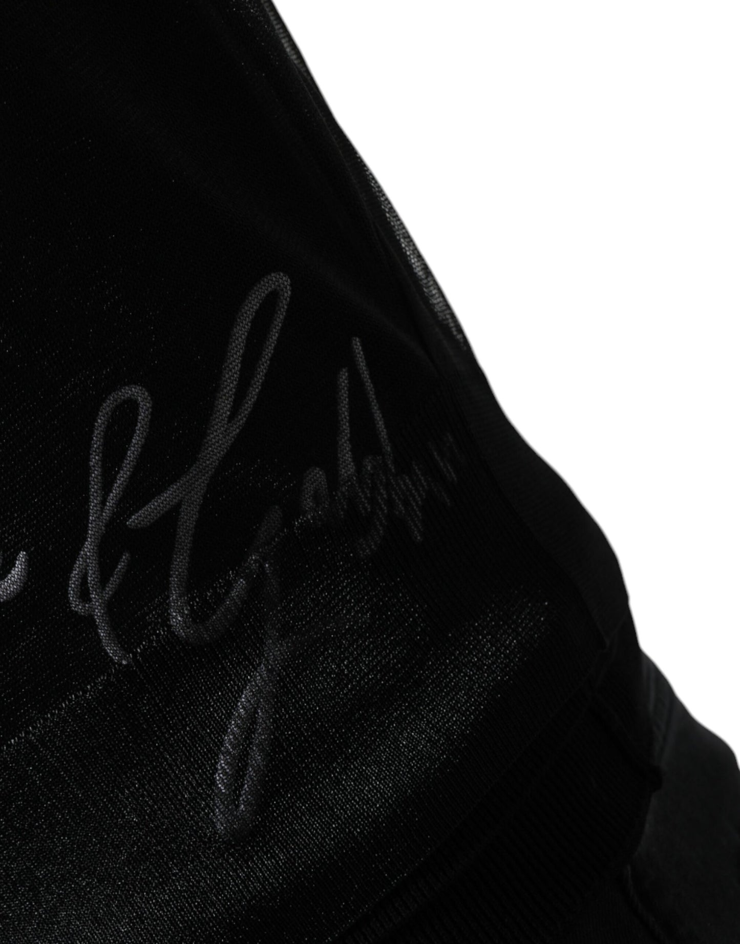 Schwarzer Polyester-Pullover