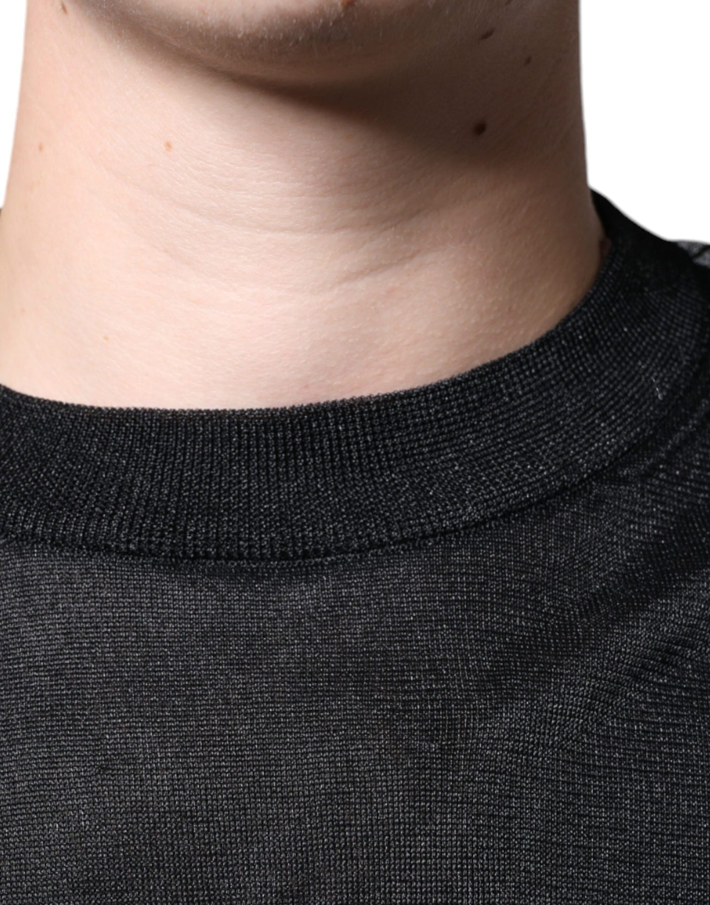 Schwarzer Polyester-Pullover