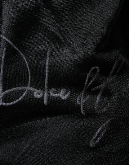 Schwarzer Polyester-Pullover