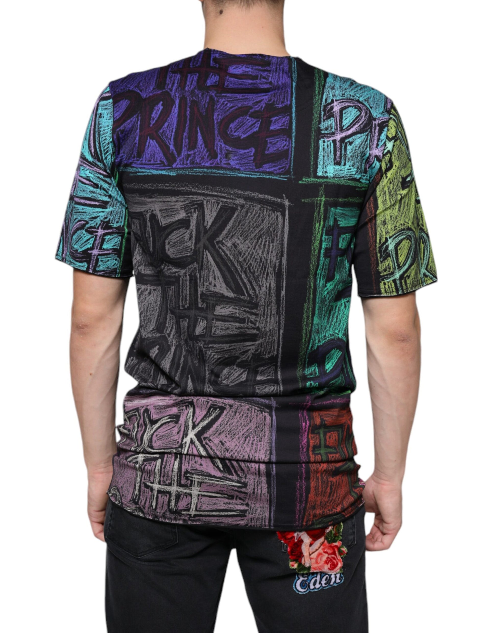Camiseta de algodón con estampado gráfico multicolor