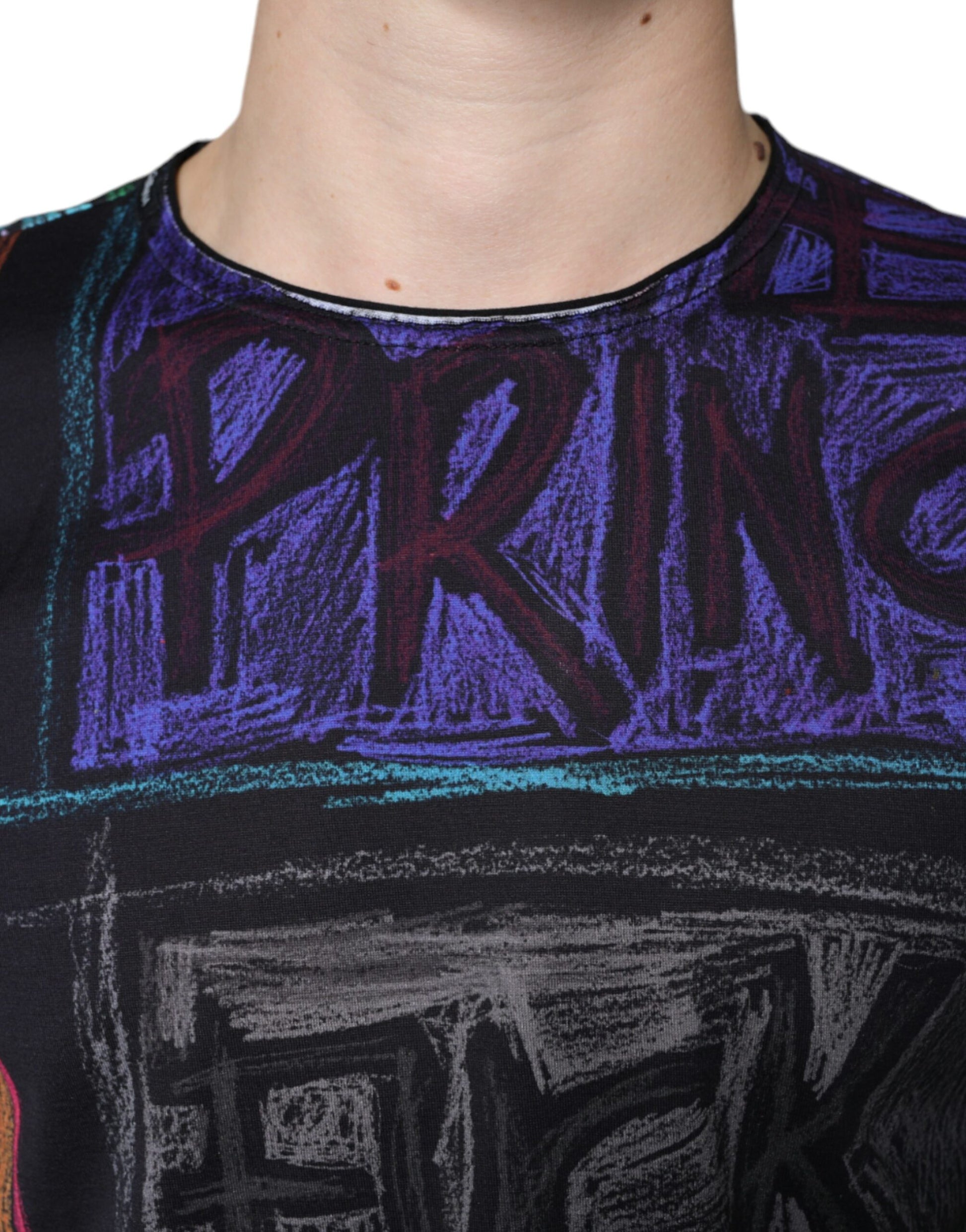 Camiseta de algodón con estampado gráfico multicolor