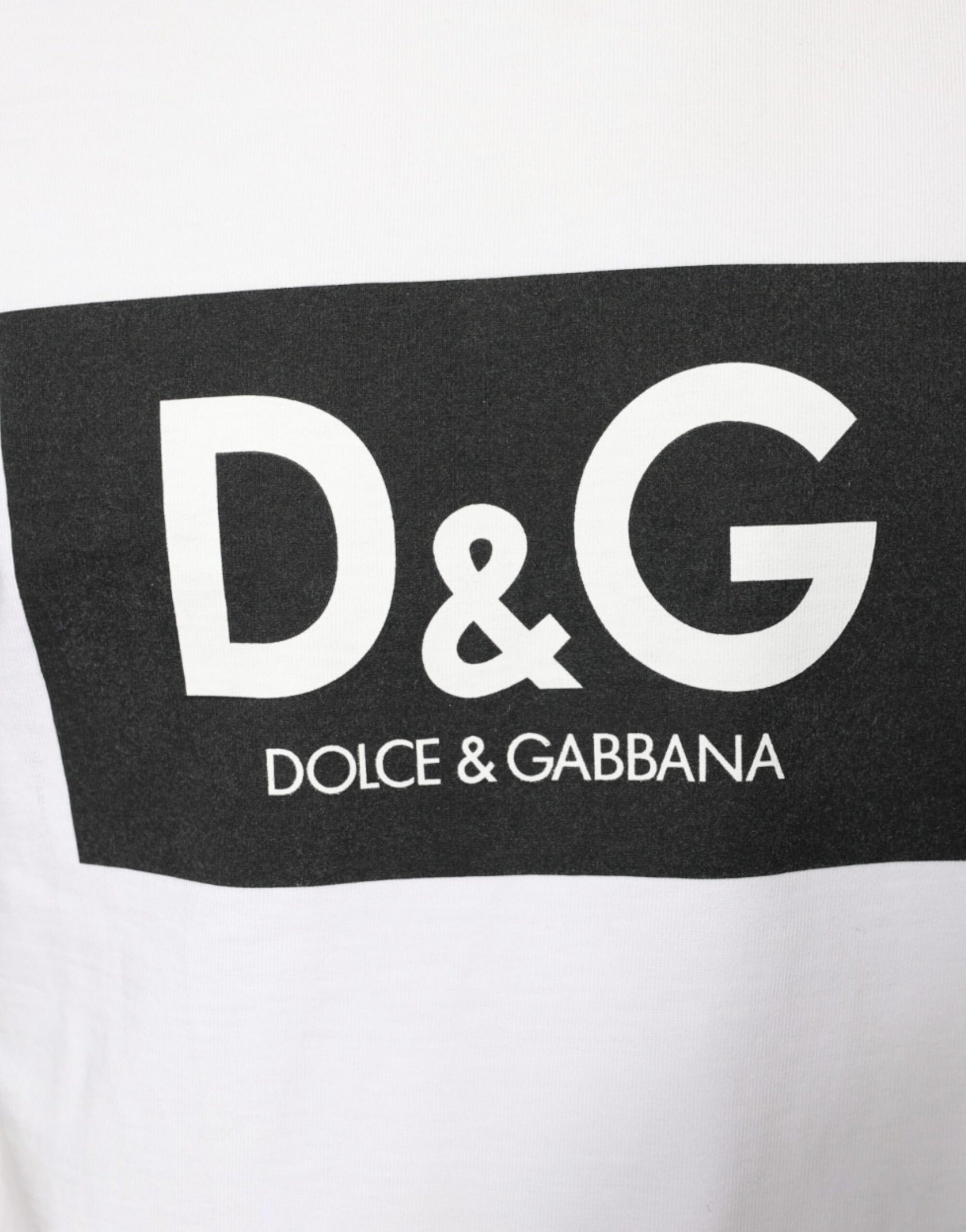 Camiseta informal con estampado del logotipo DG en algodón blanco