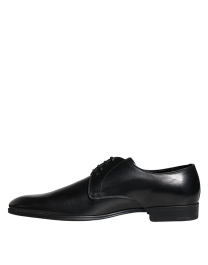 Zapatos de vestir formales Derby de cuero negro