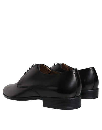 Zapatos de vestir formales Derby de cuero negro